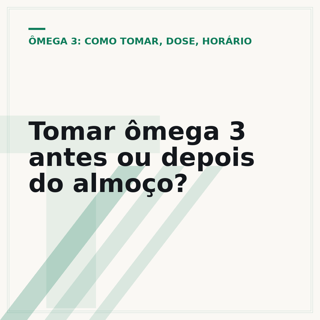 Tomar ômega 3 antes ou depois do almoço?