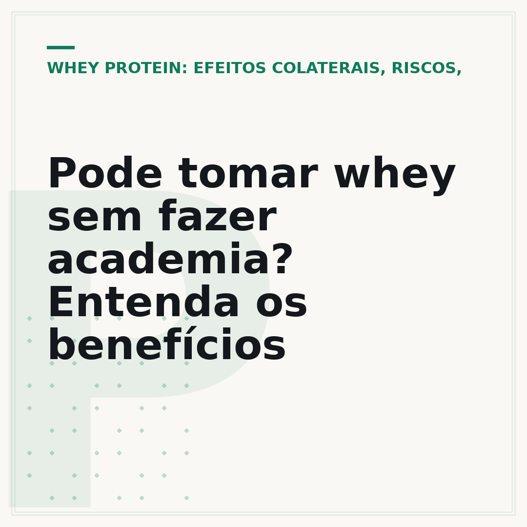 Pode tomar whey sem fazer academia? Entenda os benefícios