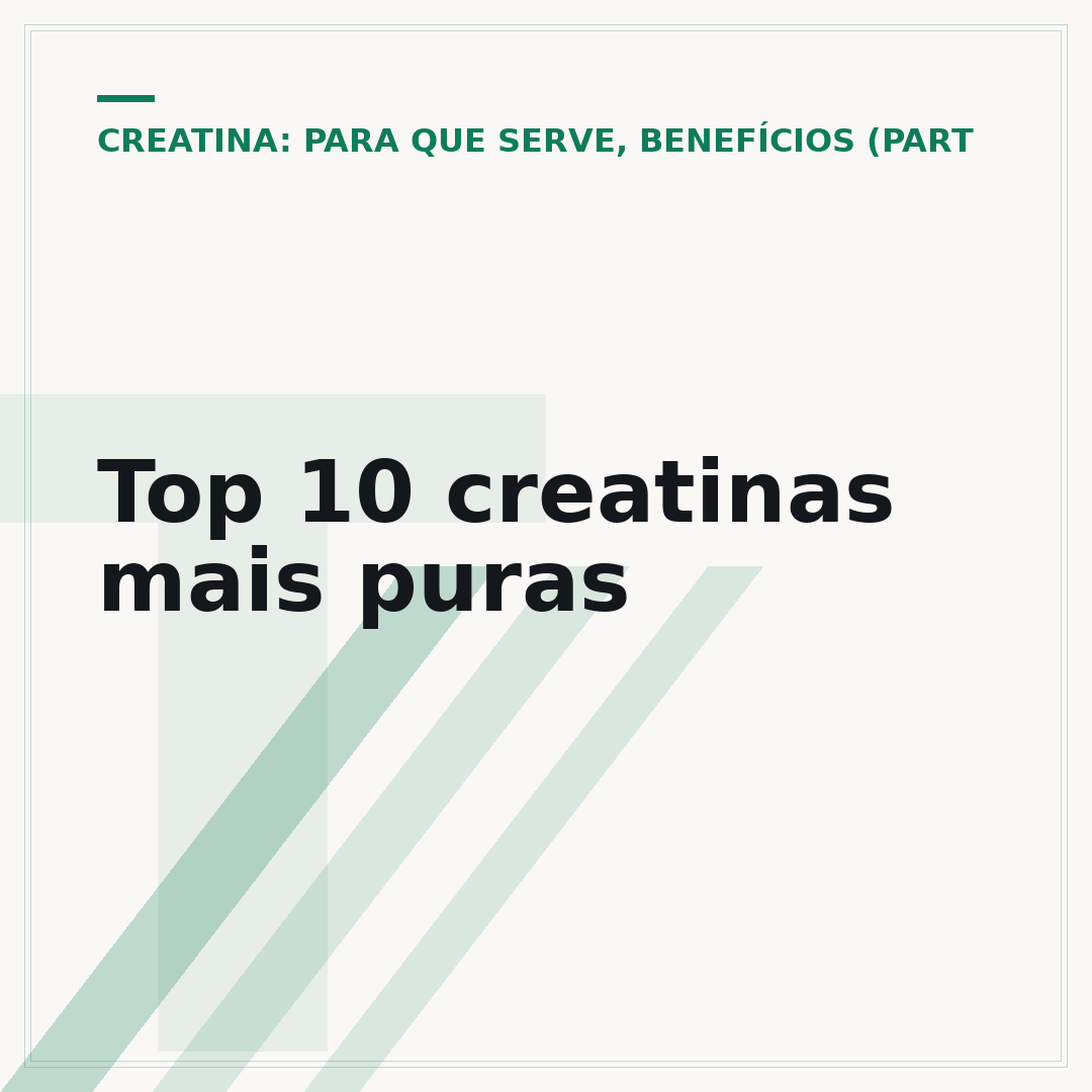Top 10 creatinas mais puras