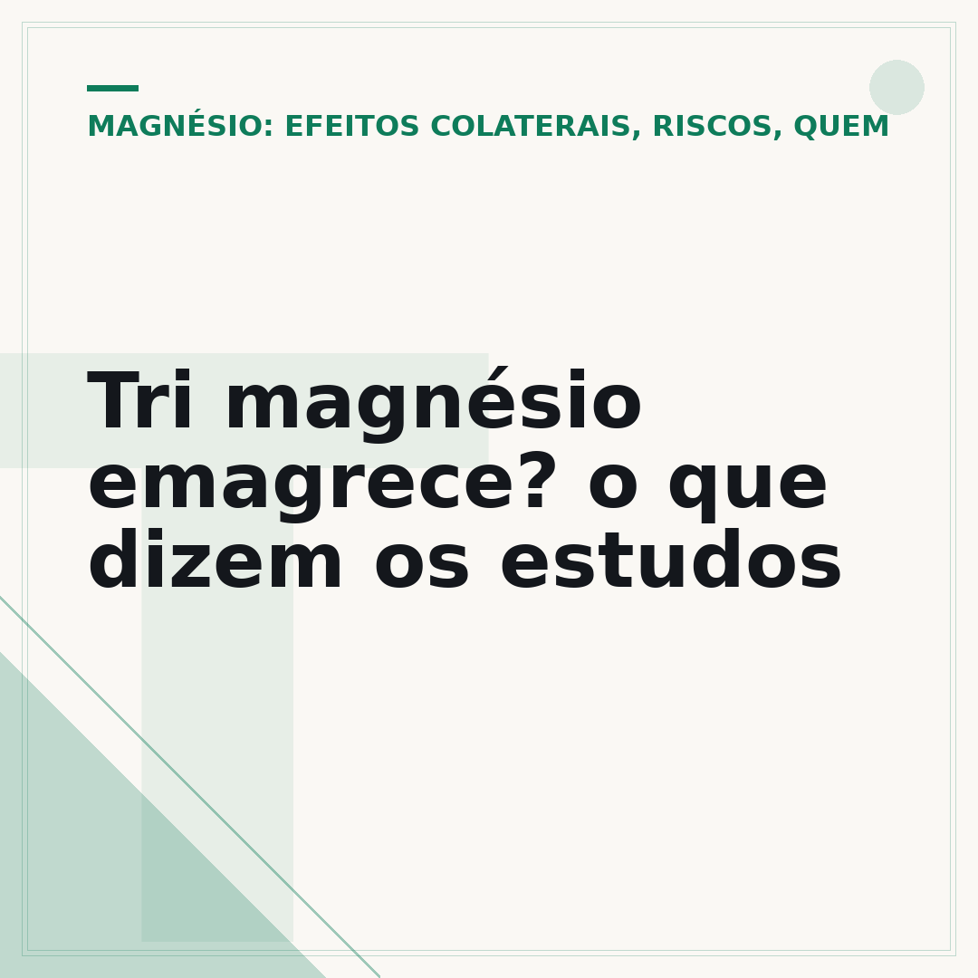 Tri magnésio emagrece? o que dizem os estudos
