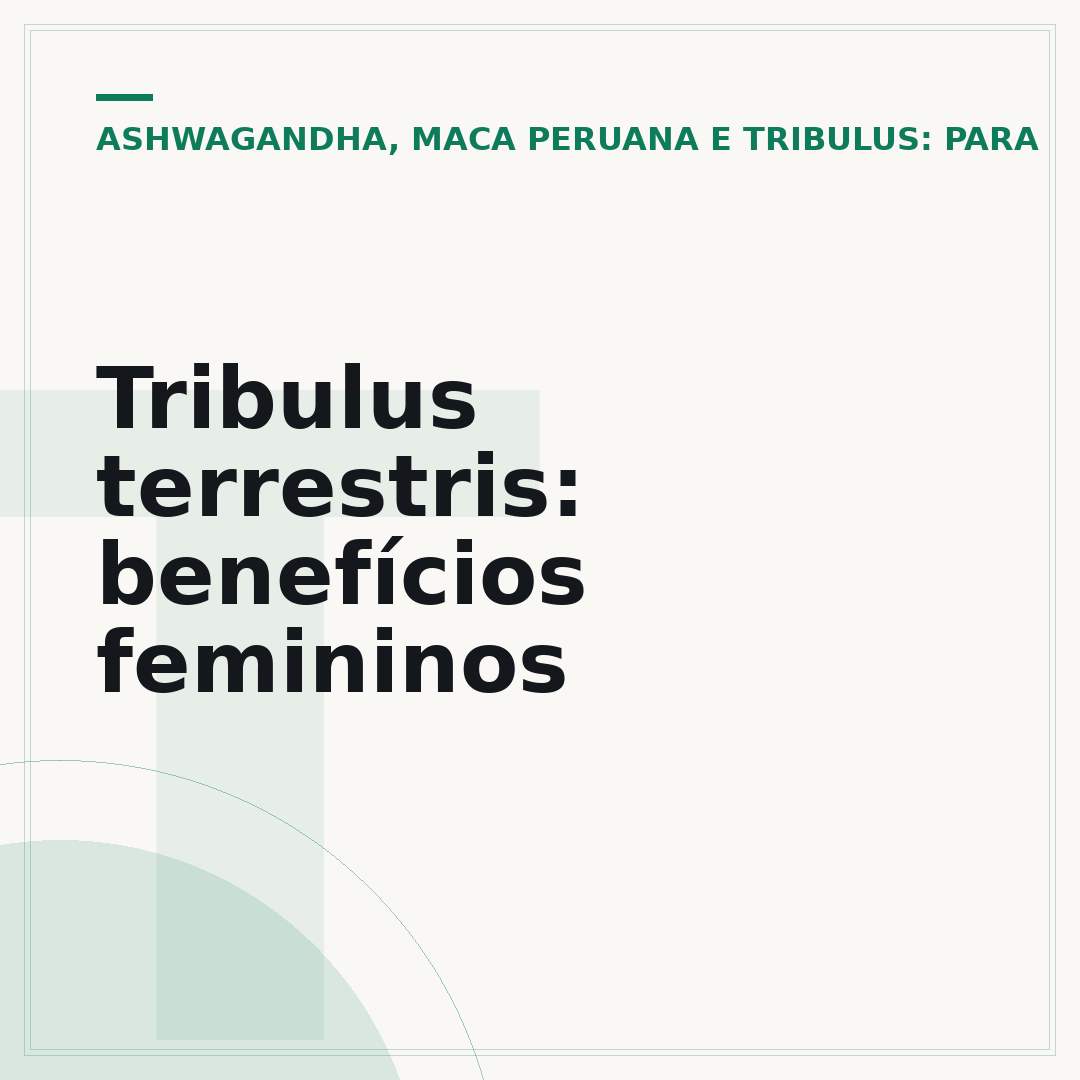 Tribulus terrestris: benefícios femininos