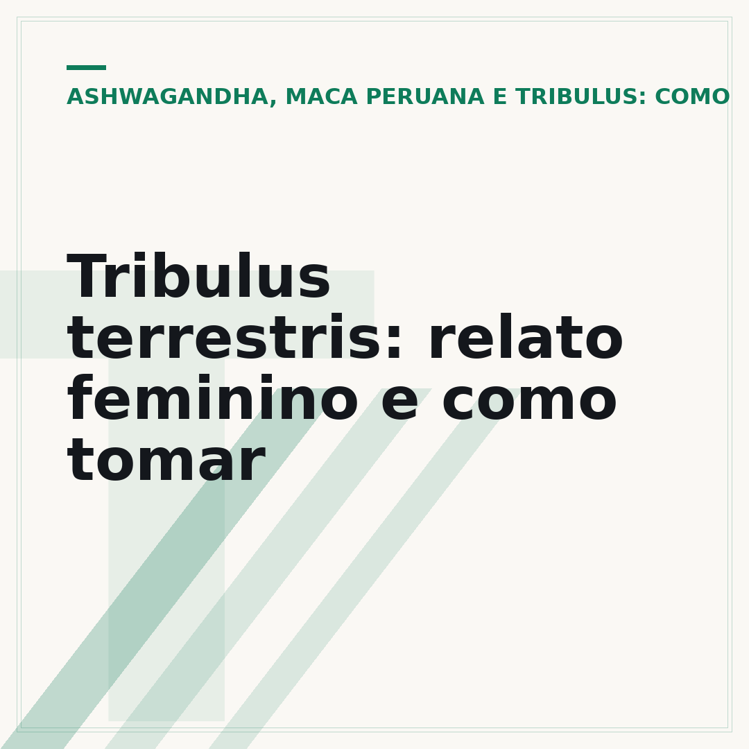 Tribulus terrestris: relato feminino e como tomar