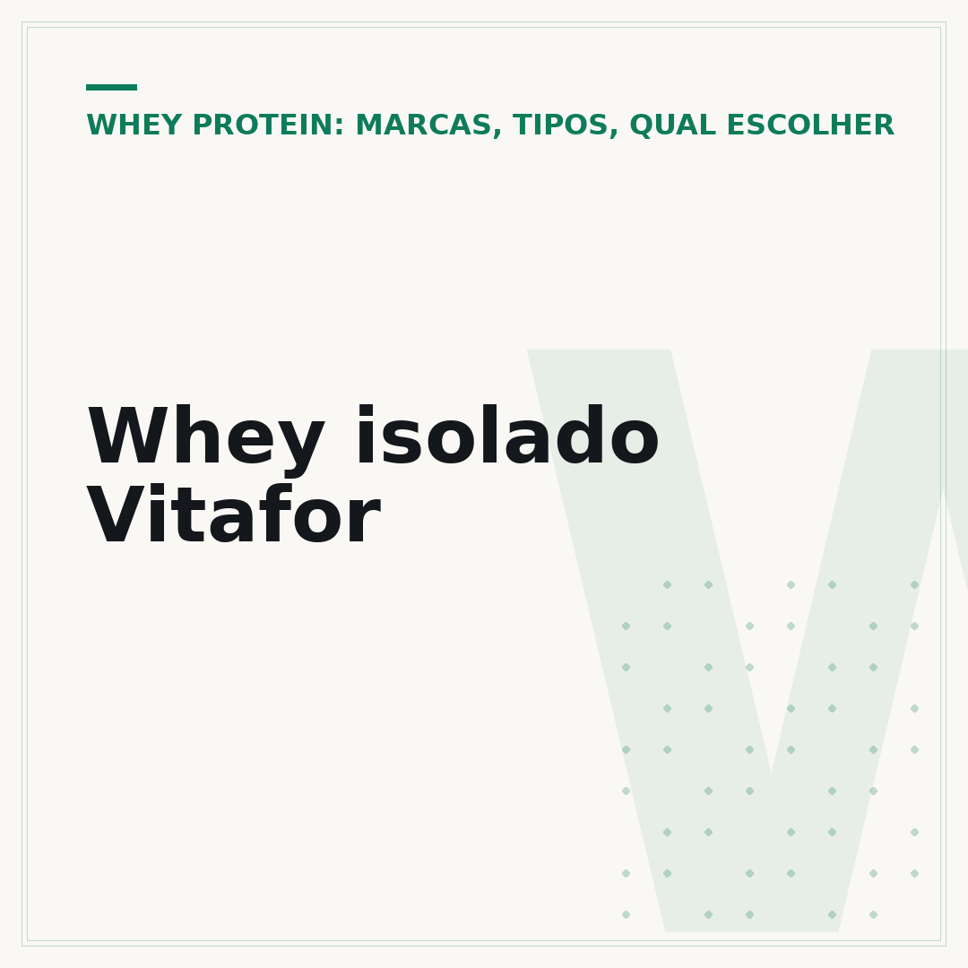 Whey isolado Vitafor