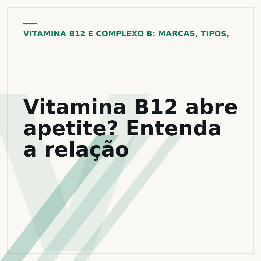 Vitamina B12 abre apetite? Entenda a relação