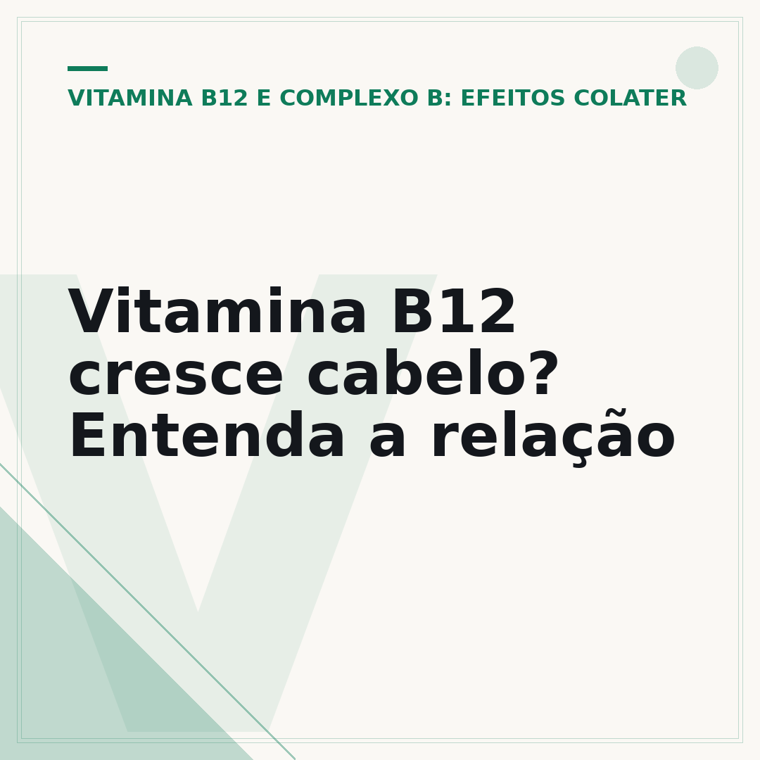 Vitamina B12 cresce cabelo? Entenda a relação
