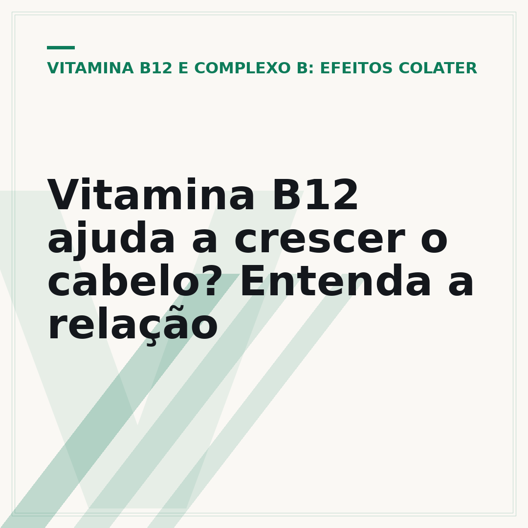 Vitamina B12 ajuda a crescer o cabelo? Entenda a relação