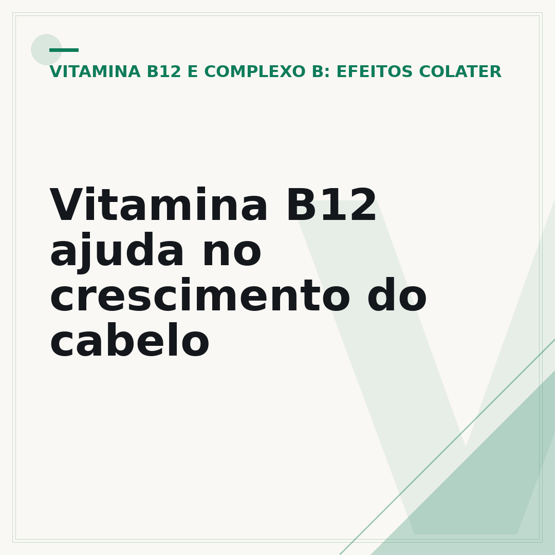 Vitamina B12 ajuda no crescimento do cabelo