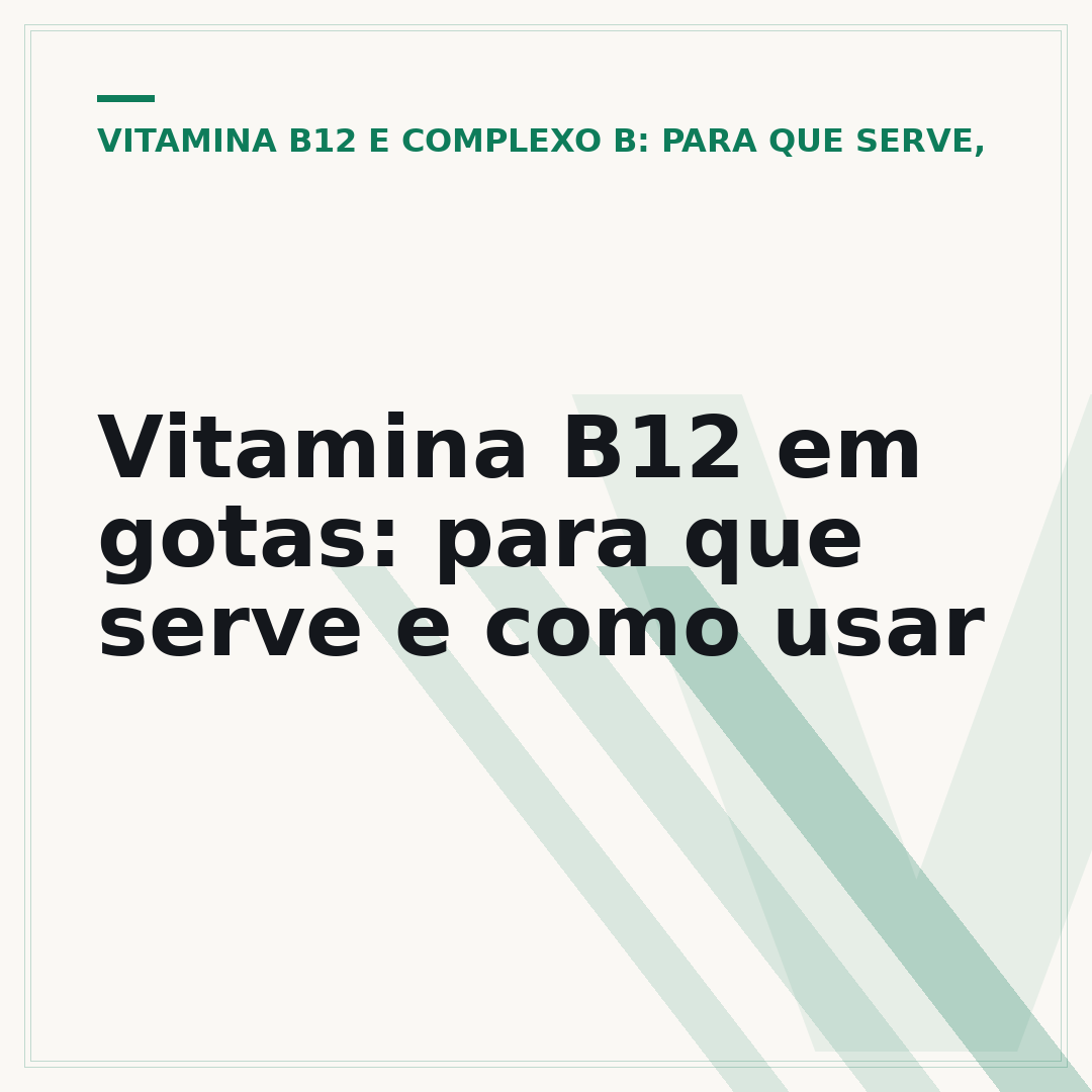 Vitamina B12 em gotas: para que serve e como usar