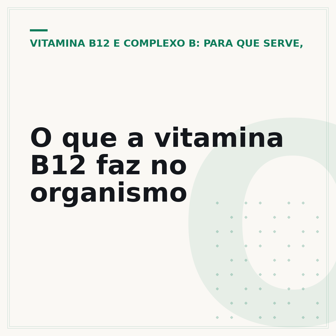 O que a vitamina B12 faz no organismo