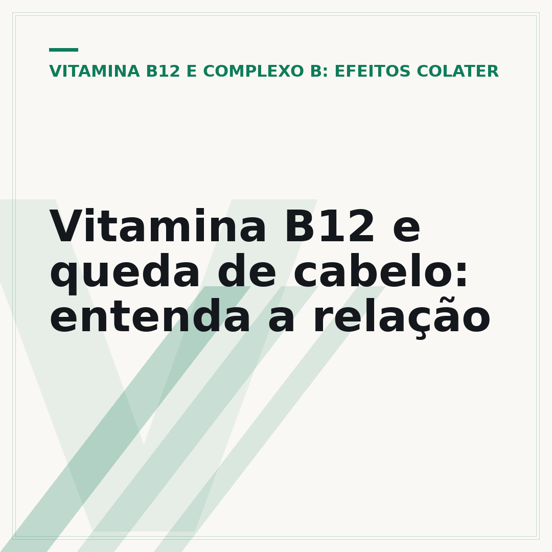 Vitamina B12 e queda de cabelo: entenda a relação