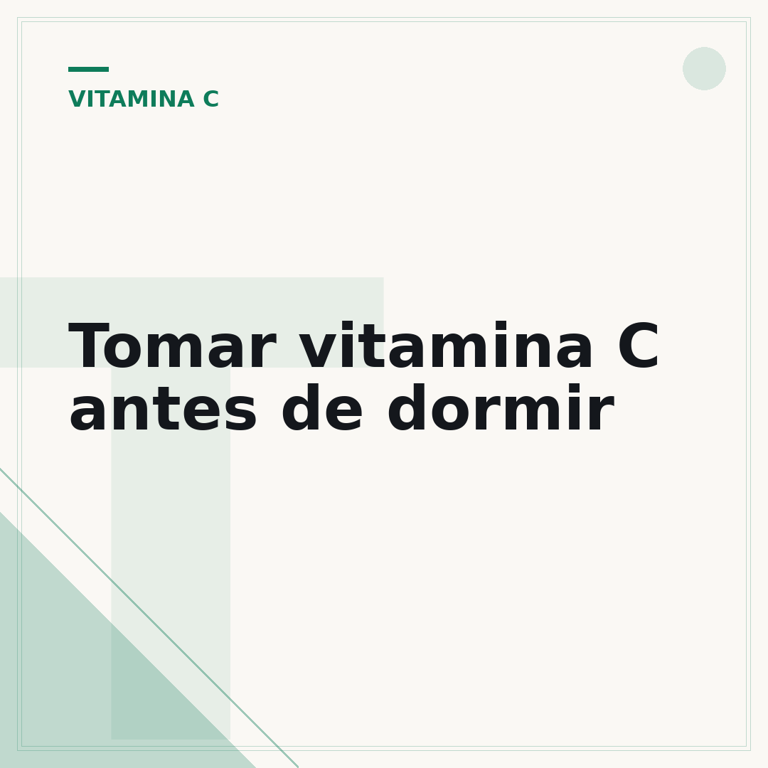 Tomar vitamina C antes de dormir