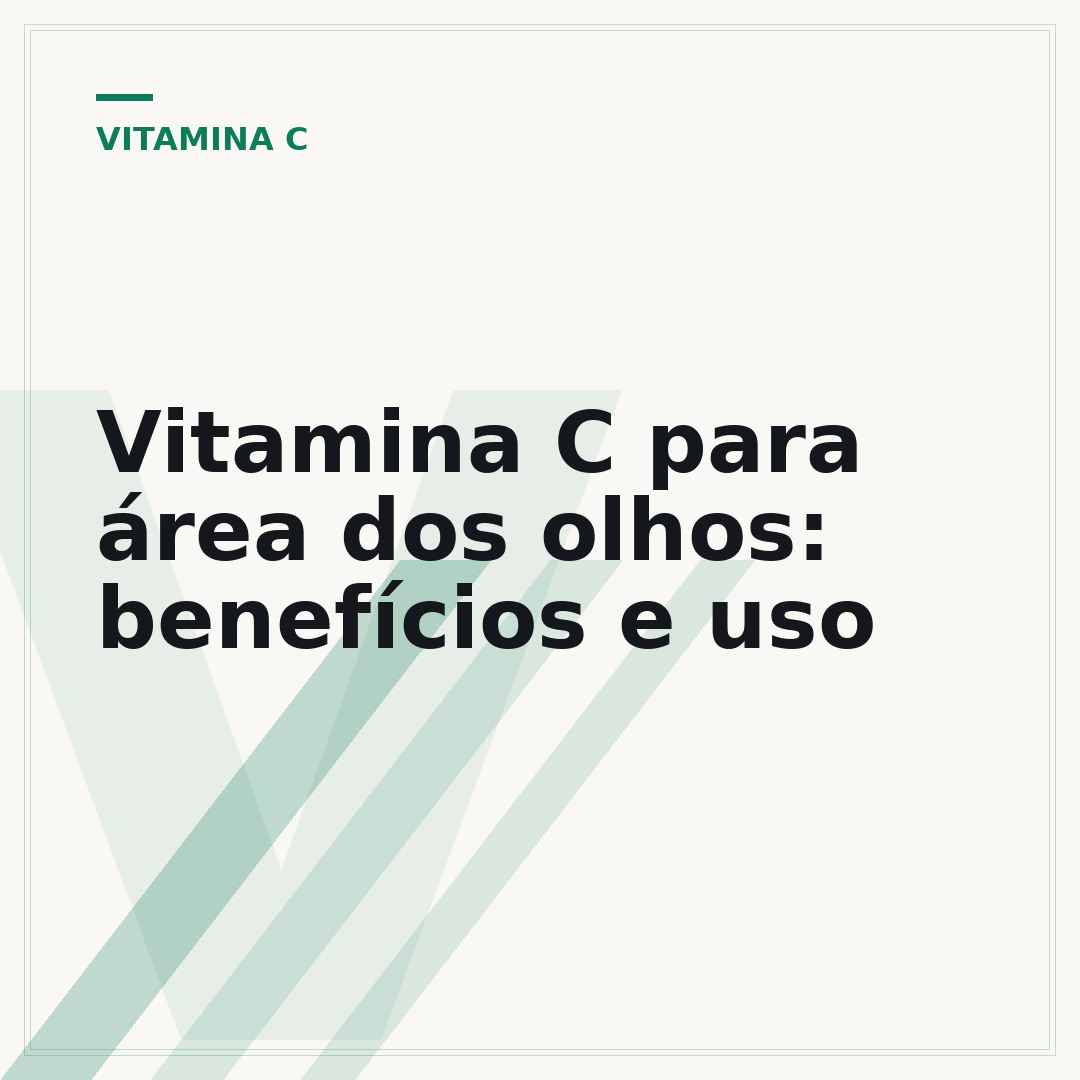 Vitamina C para área dos olhos: benefícios e uso