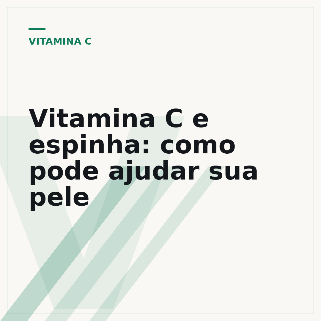 Vitamina C e espinha: como pode ajudar sua pele