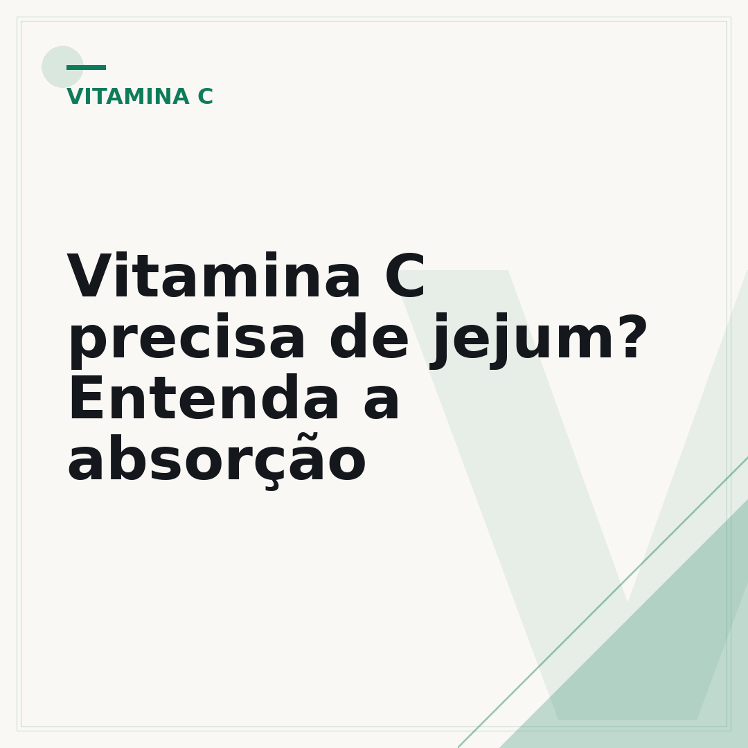 Vitamina C precisa de jejum? Entenda a absorção