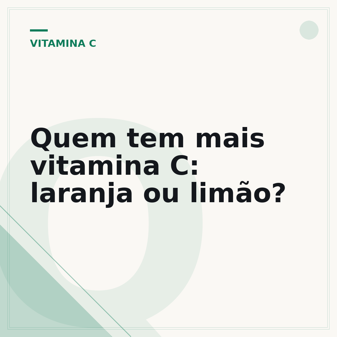 Quem tem mais vitamina C: laranja ou limão?