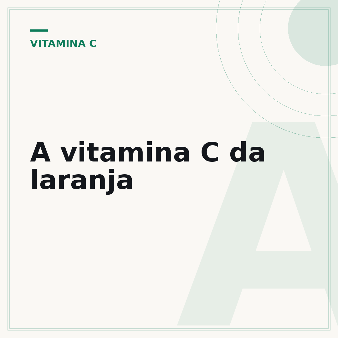 A vitamina C da laranja