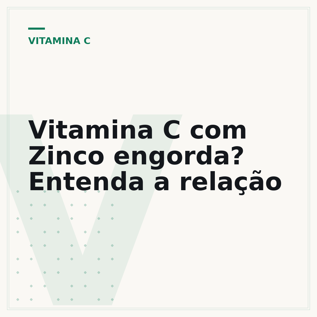 Vitamina C com Zinco engorda? Entenda a relação