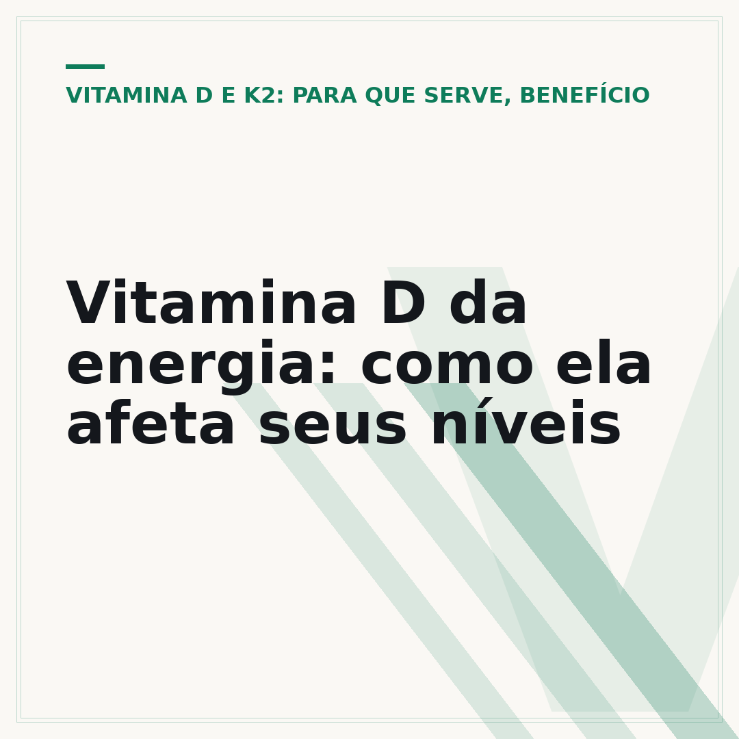 Vitamina D da energia: como ela afeta seus níveis