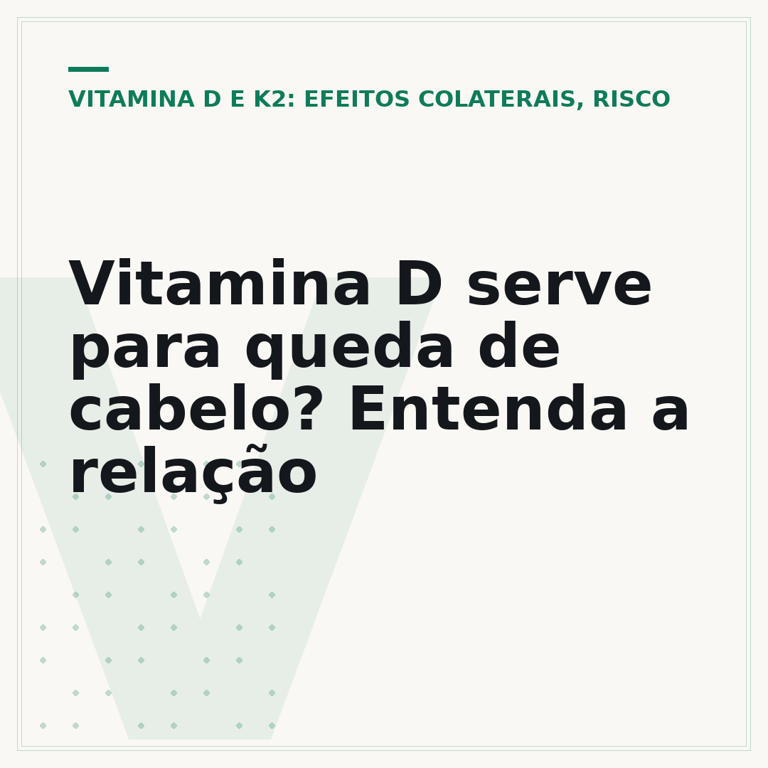 Vitamina D serve para queda de cabelo? Entenda a relação