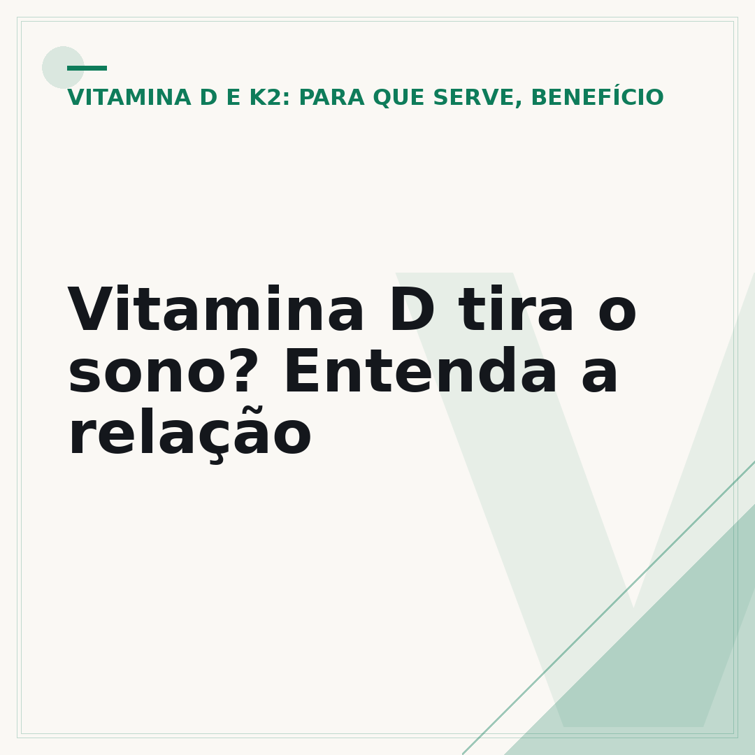 Vitamina D tira o sono? Entenda a relação