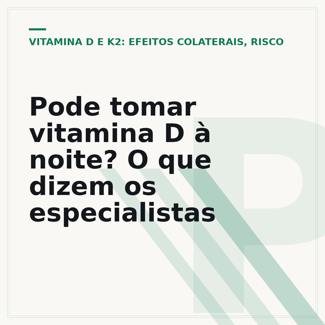 Pode tomar vitamina D à noite? O que dizem os especialistas