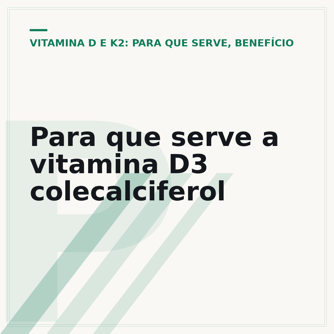 Para que serve a vitamina D3 colecalciferol