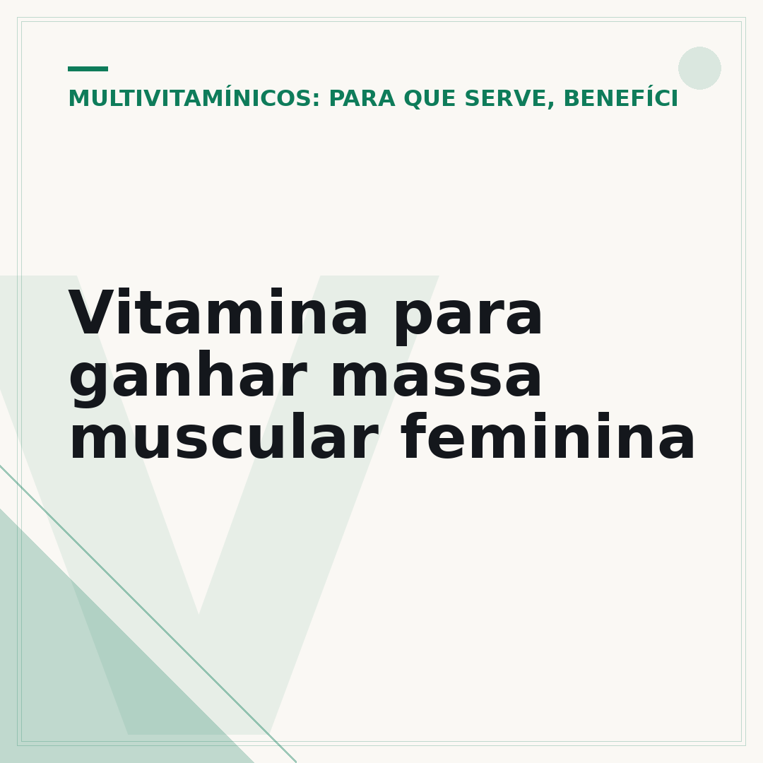 Vitamina para ganhar massa muscular feminina