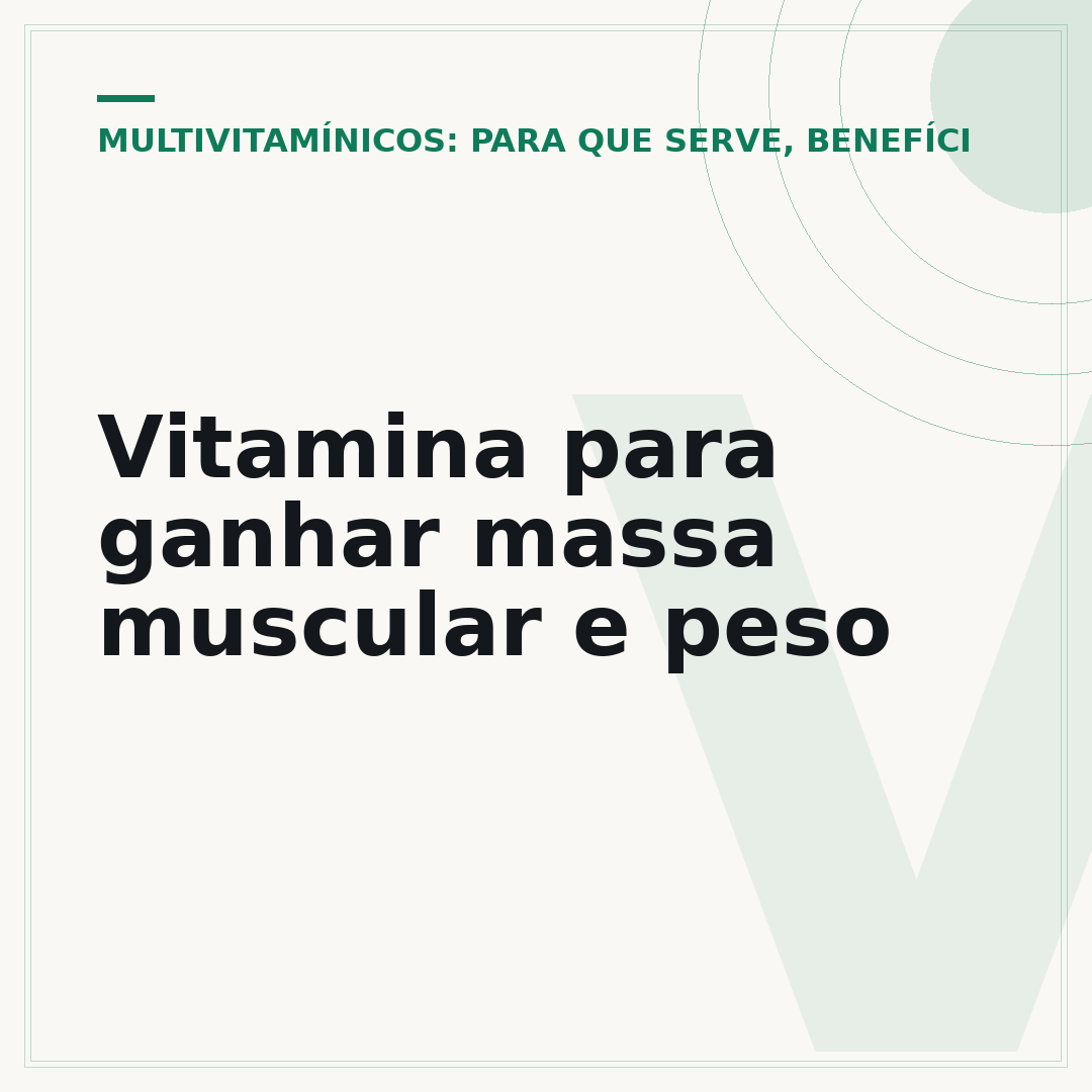 Vitamina para ganhar massa muscular e peso
