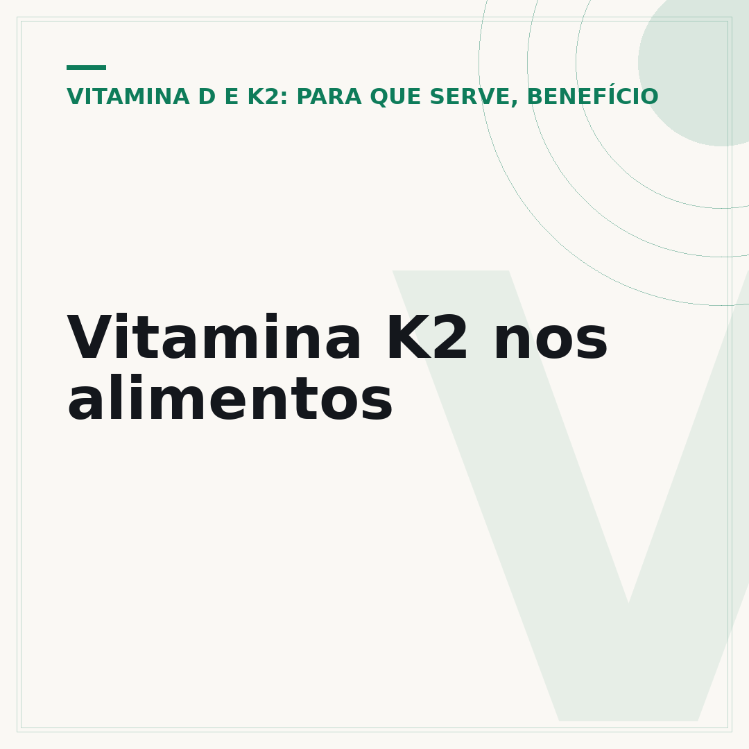 Vitamina K2 nos alimentos