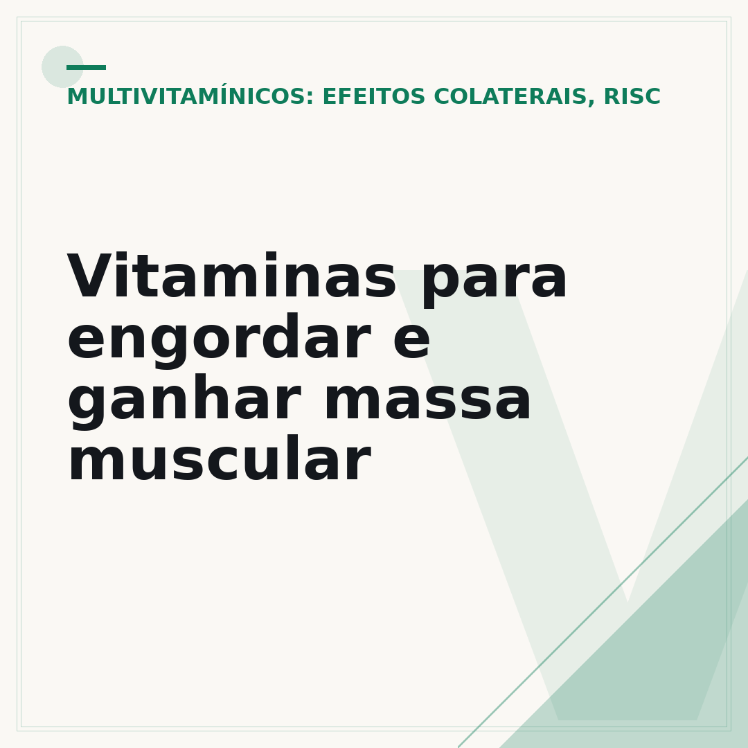 Vitaminas para engordar e ganhar massa muscular