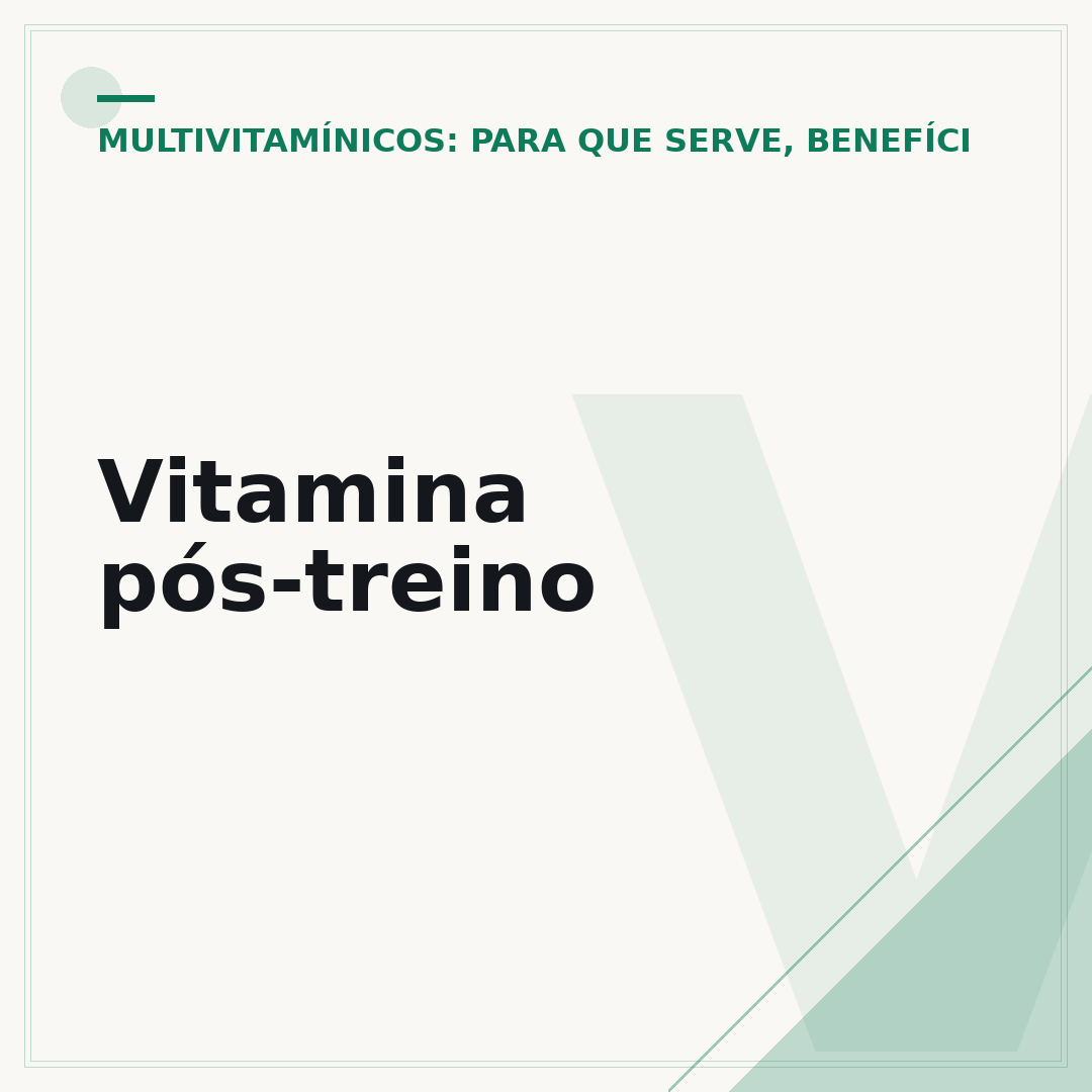 Vitamina pós-treino