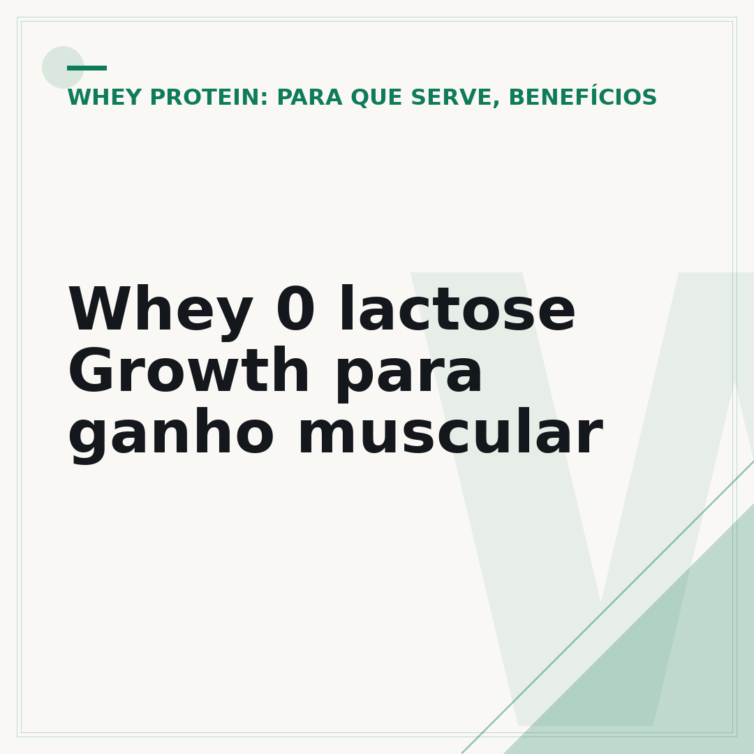Whey 0 lactose Growth para ganho muscular