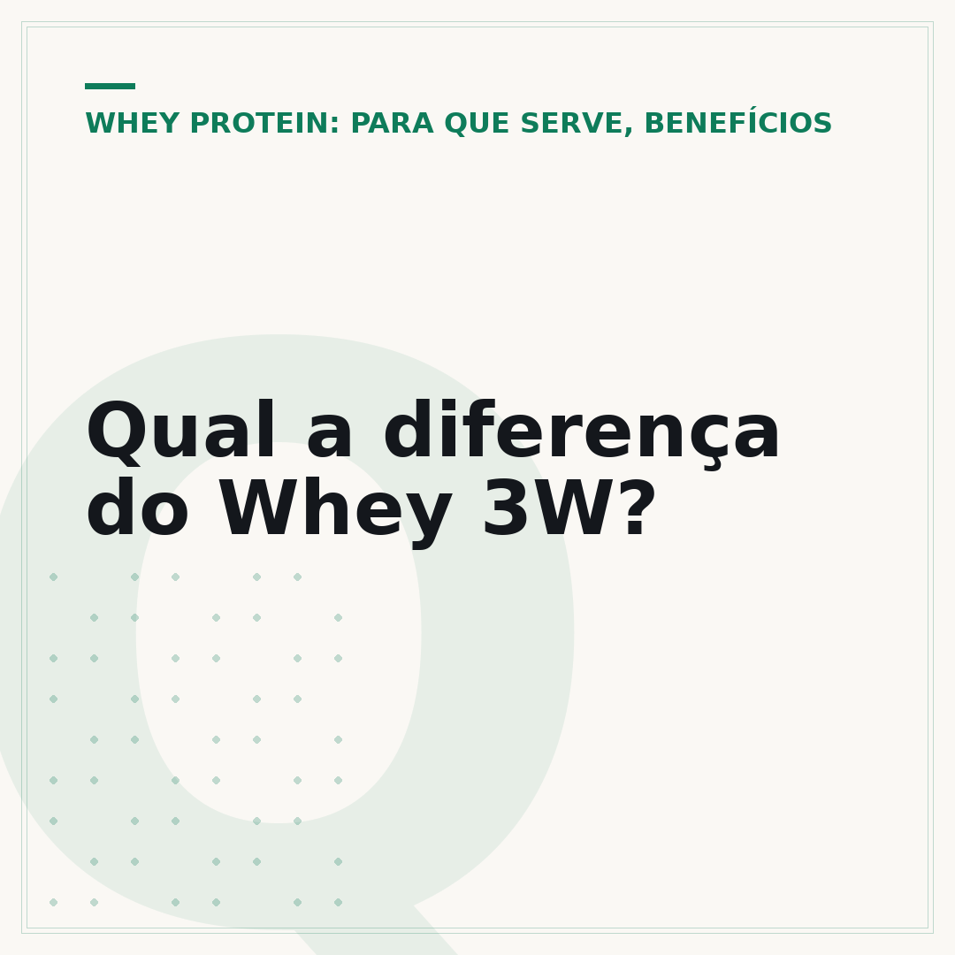 Qual a diferença do Whey 3W?