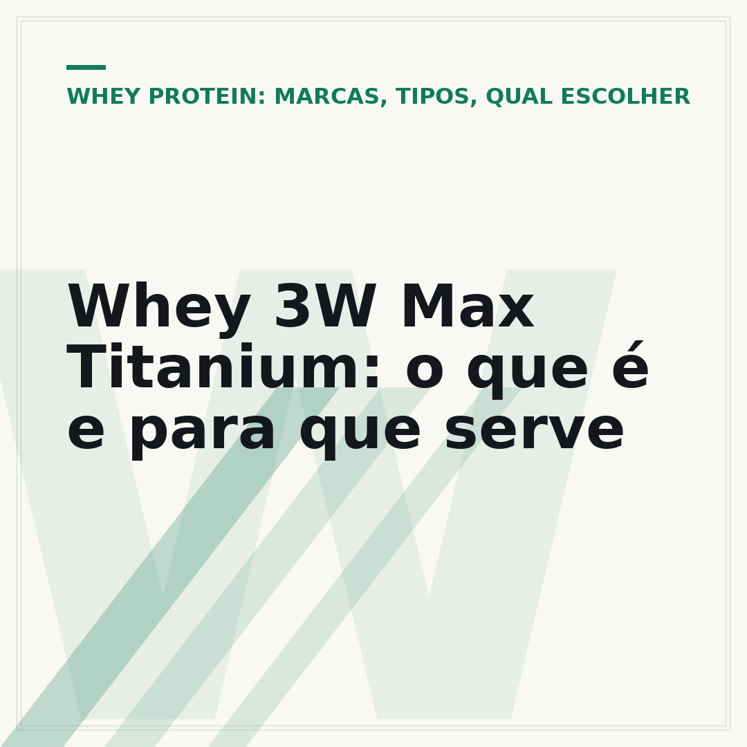 Whey 3W Max Titanium: o que é e para que serve