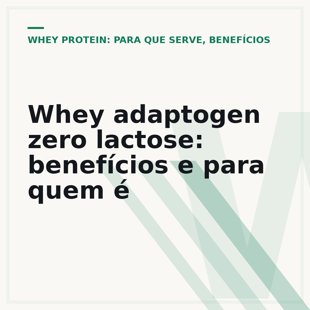 Whey adaptogen zero lactose: benefícios e para quem é