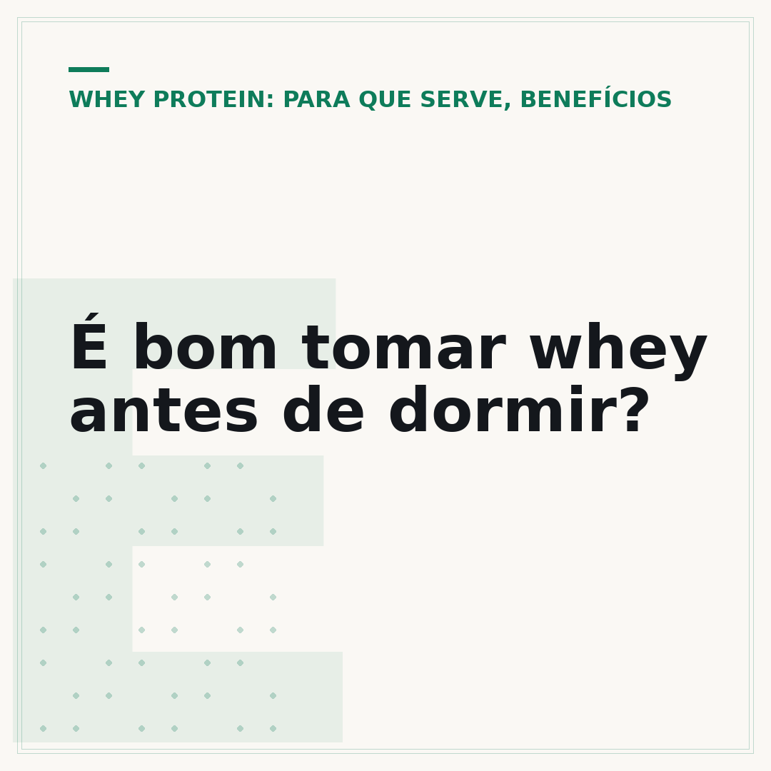 É bom tomar whey antes de dormir?