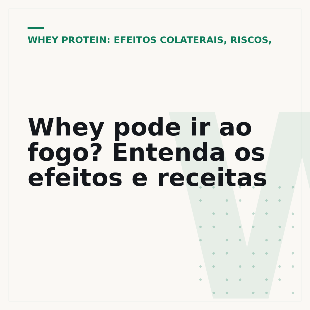 Whey pode ir ao fogo? Entenda os efeitos e receitas