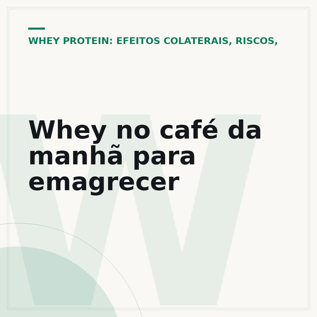 Whey no café da manhã para emagrecer