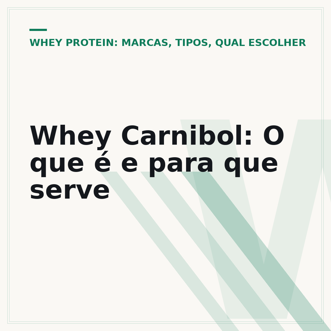 Whey Carnibol: O que é e para que serve