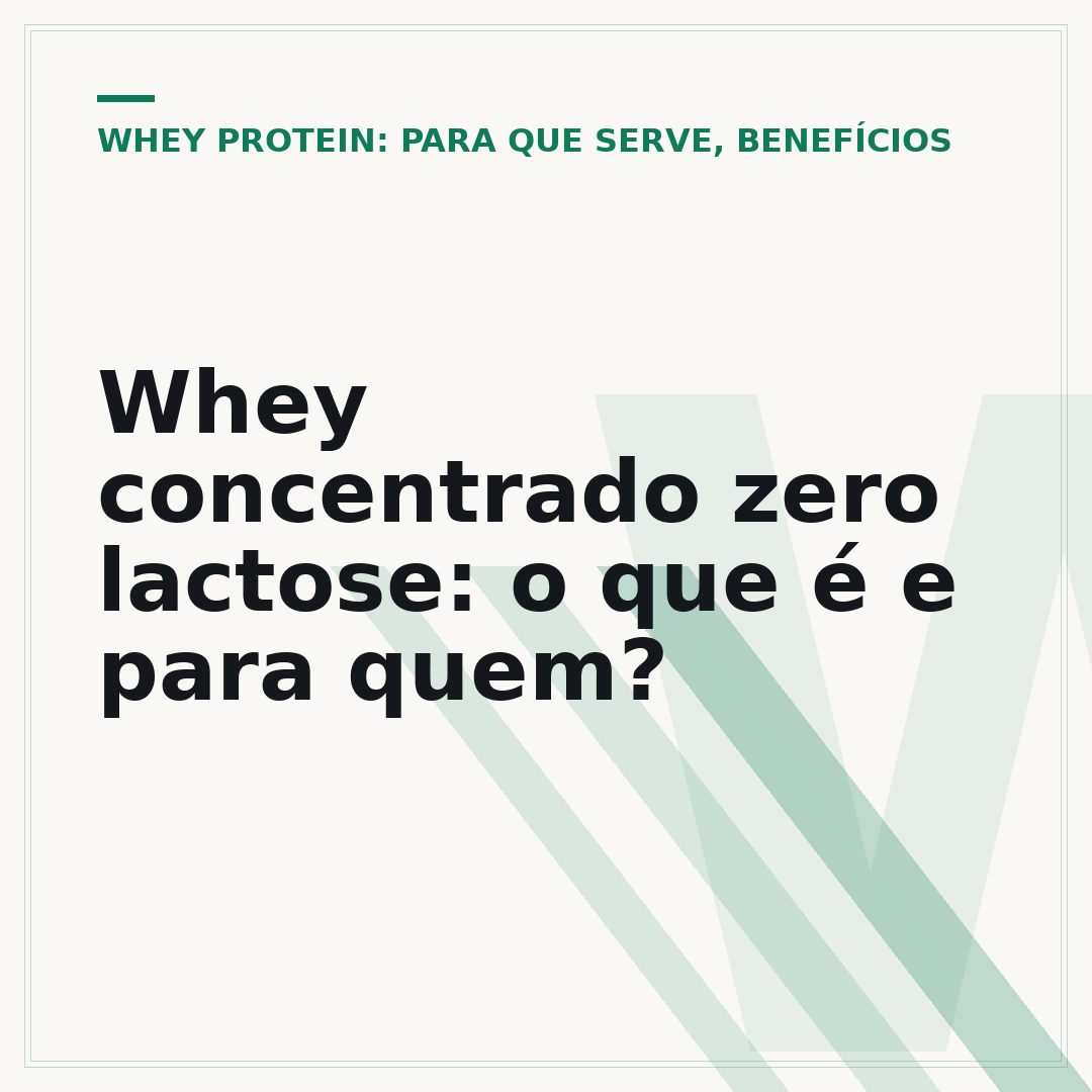 Whey concentrado zero lactose: o que é e para quem?