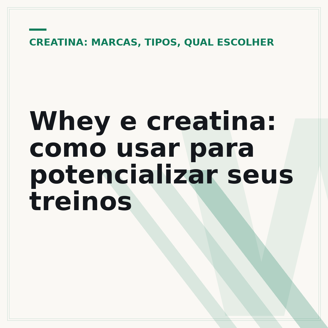 Whey e creatina: como usar para potencializar seus treinos