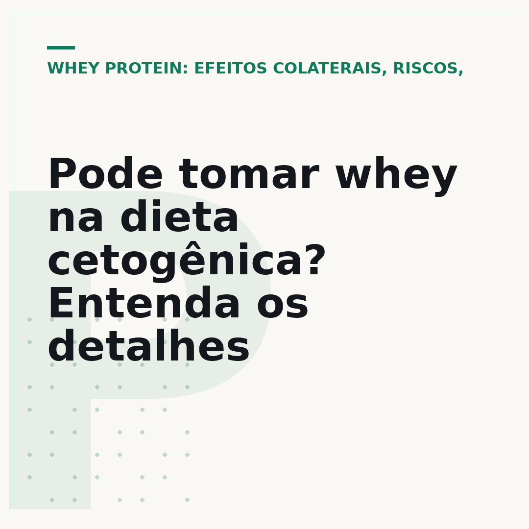 Pode tomar whey na dieta cetogênica? Entenda os detalhes