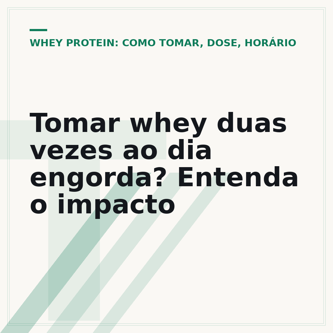 Tomar whey duas vezes ao dia engorda? Entenda o impacto
