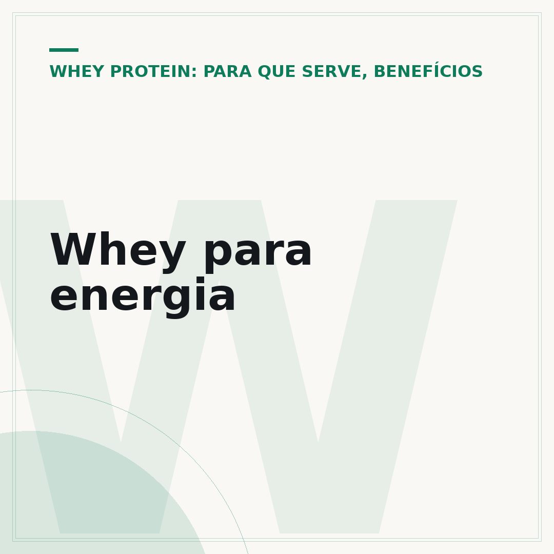 Whey para energia
