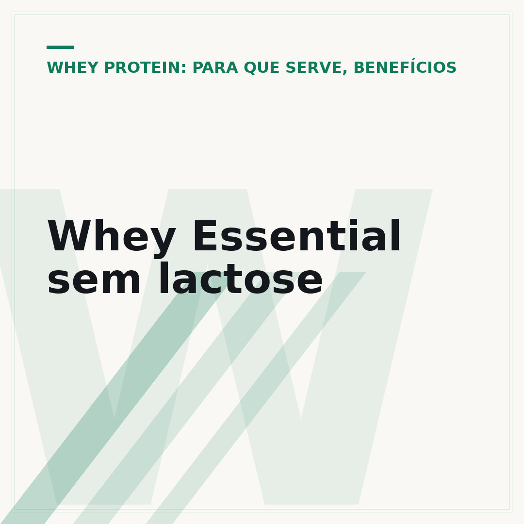 Whey Essential sem lactose