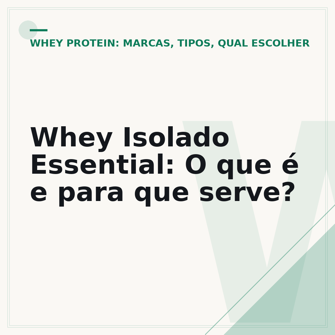 Whey Isolado Essential: O que é e para que serve?