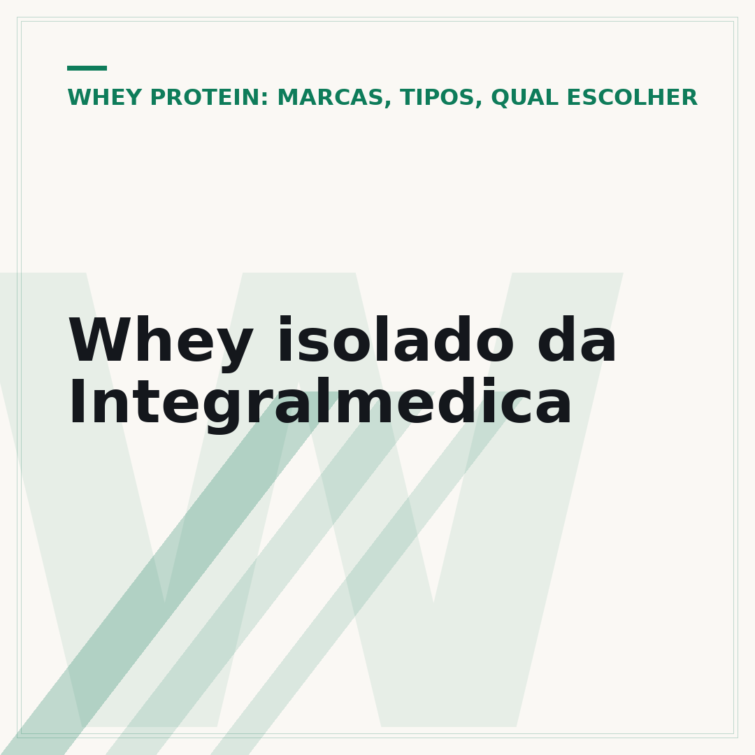 Whey isolado da Integralmedica