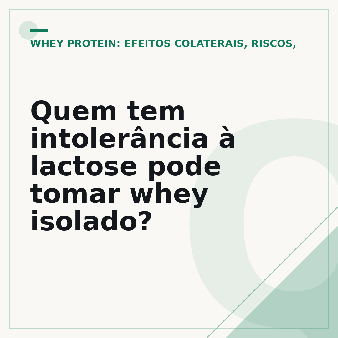 Quem tem intolerância à lactose pode tomar whey isolado?