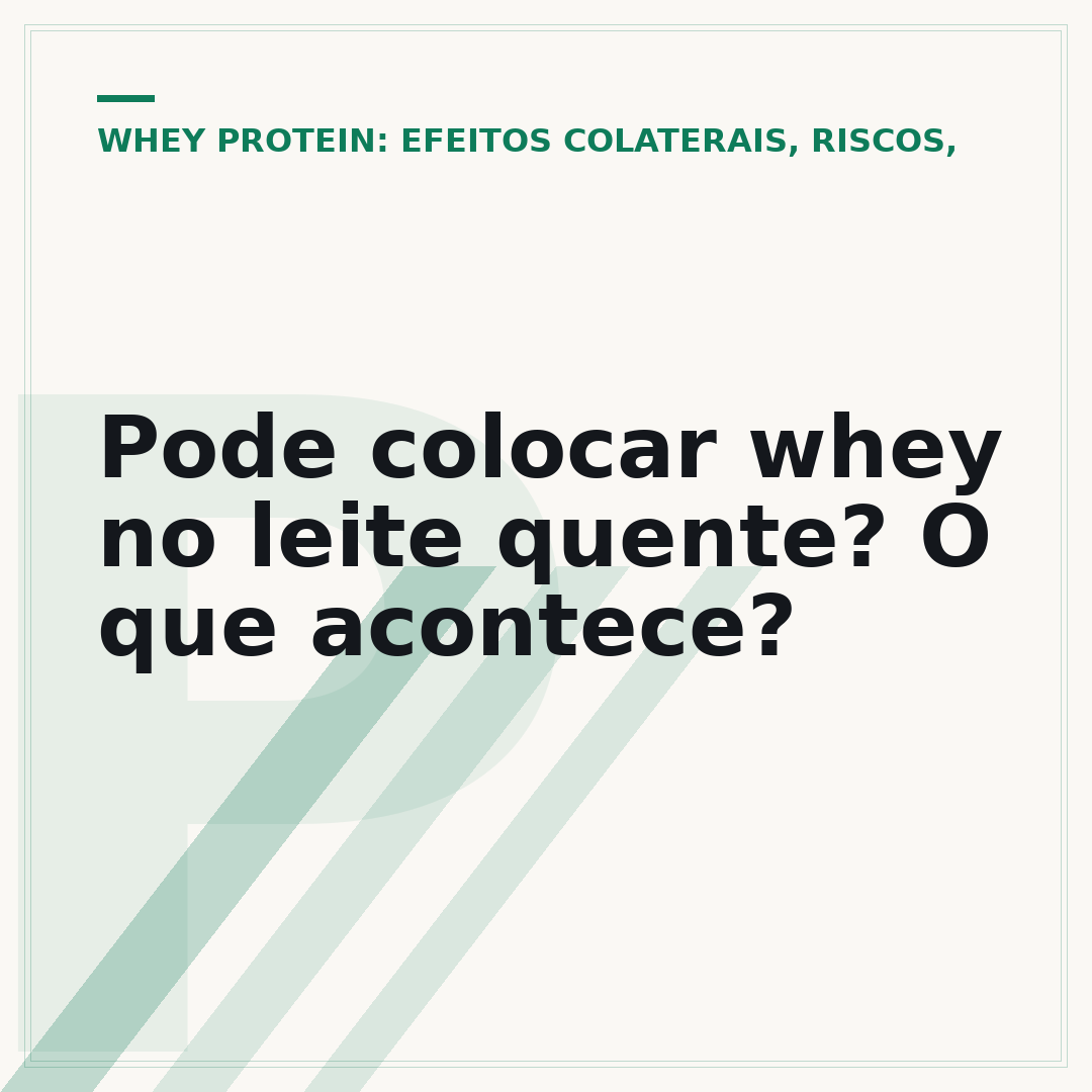 Pode colocar whey no leite quente? O que acontece?