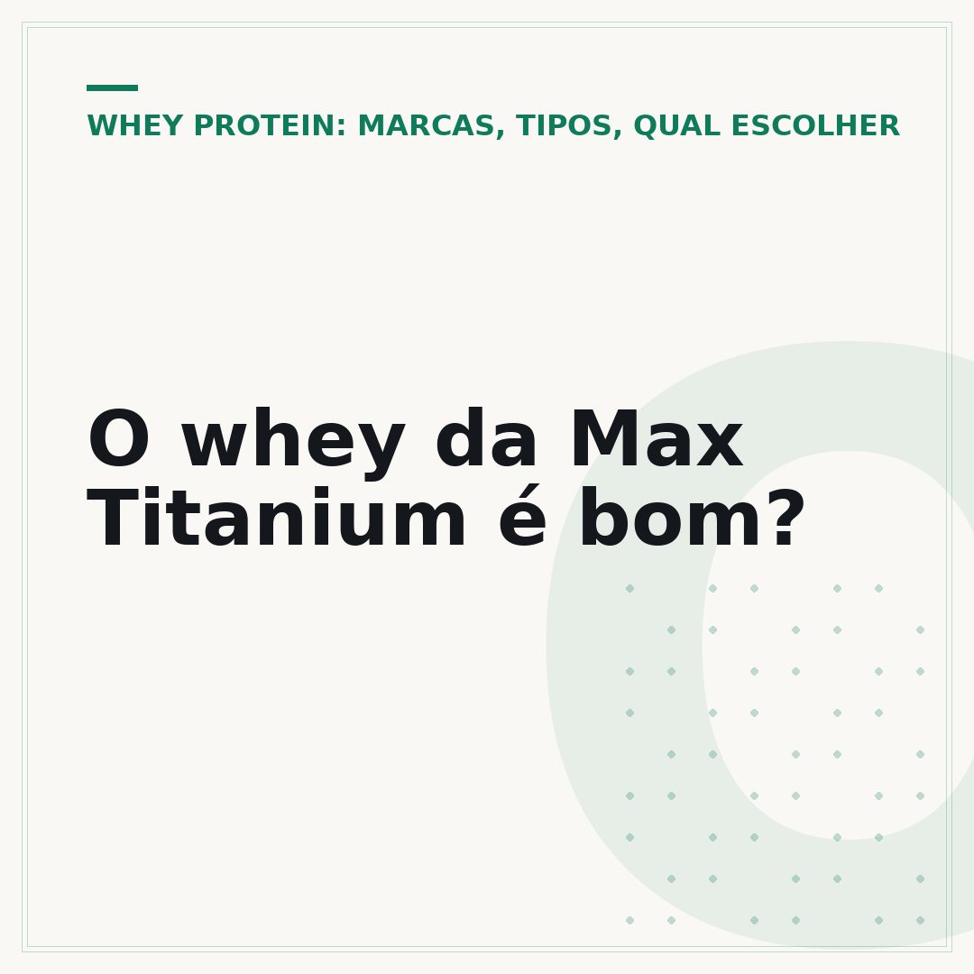 O whey da Max Titanium é bom?
